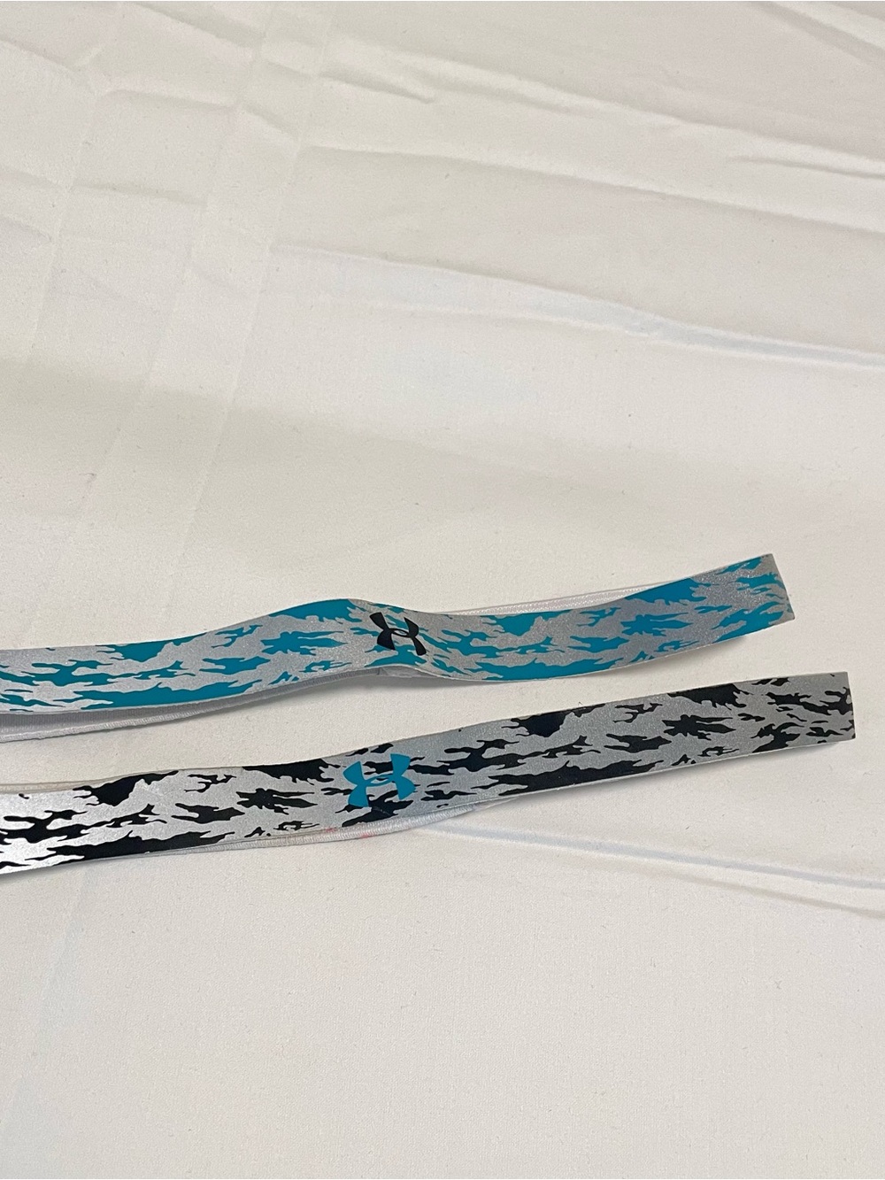 Under Armour Camo Reflective Elastic Headbands - Teal & Black